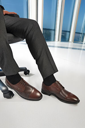 Pierre Cardin Kahverengi Hakiki Deri Erkek Klasik Ayakkabı