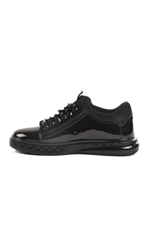 Pierre Cardin Siyah Rugan Hakiki Deri Erkek Sneaker