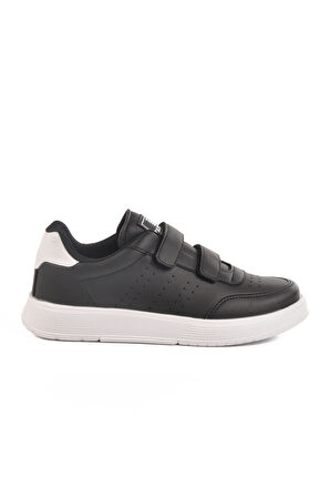 Walkway Siyah Beyaz Cırtlı Unisex Spor Ayakkabı