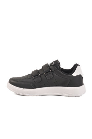 Walkway Siyah Beyaz Cırtlı Unisex Spor Ayakkabı