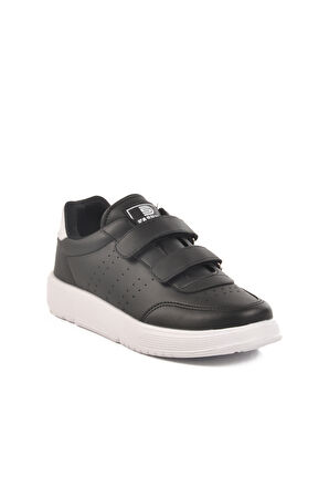 Walkway Siyah Beyaz Cırtlı Unisex Spor Ayakkabı