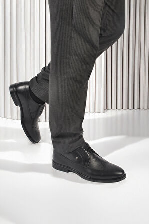 Pierre Cardin Siyah Hakiki Deri Erkek Klasik Ayakkabı