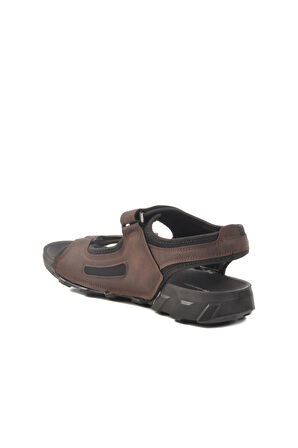 Pierre Cardin Kahve Cırtlı Erkek Düz Sandalet