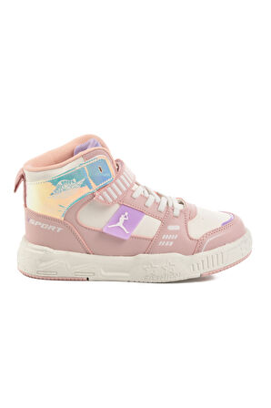 Cool Pudra Cırtlı Kız Çocuk Hi Sneaker
