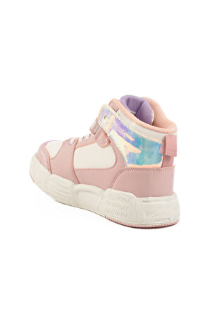Cool Pudra Cırtlı Kız Çocuk Hi Sneaker