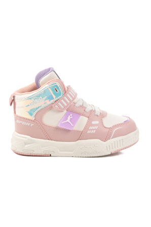 Cool Pudra Cırtlı Kız Çocuk Hi Sneaker