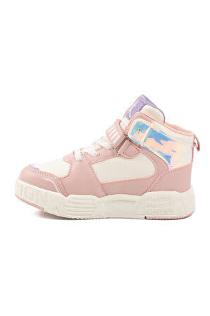 Cool Pudra Cırtlı Kız Çocuk Hi Sneaker