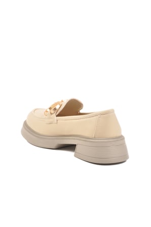 Pierre Cardin Krem Kadın Loafer Ayakkabı