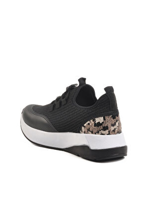 Aspor Siyah Bağcıklı Kadın Sneaker