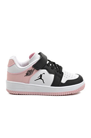 Cool Siyah Pudra Cırtlı Kız Çocuk Sneaker