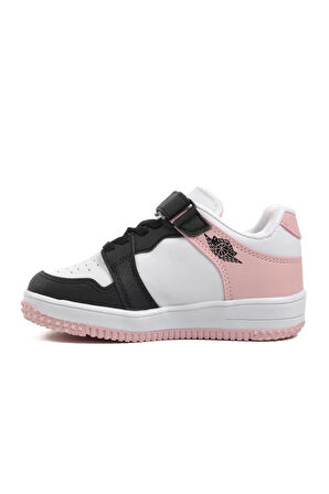 Cool Siyah Pudra Cırtlı Kız Çocuk Sneaker