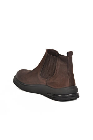 Bulldozer Kahve Nubuk Hakiki Deri Erkek Chelsea Bot