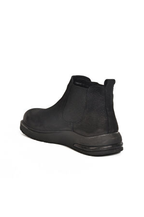 Bulldozer Siyah Nubuk Hakiki Deri Erkek Chelsea Bot