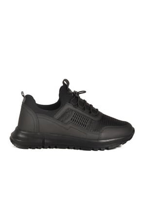 Walkway Siyah Kilit Bağcıklı Unisex Spor Ayakkabı