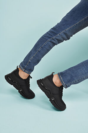 Walkway Siyah Bağcıklı Erkek Spor Ayakkabı