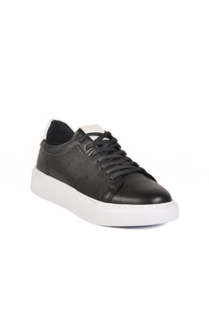 Aspor Siyah Beyaz Bağcıklı Erkek Sneaker