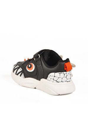 Cool Siyah Cırtlı Işıklı Erkek Çocuk Spor Ayakkabı