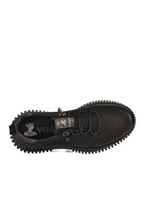 Venüs Siyah Nubuk Hakiki Deri Kadın Casual Ayakkabı