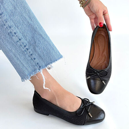 Pabucmarketi Siyah Kadın Babet