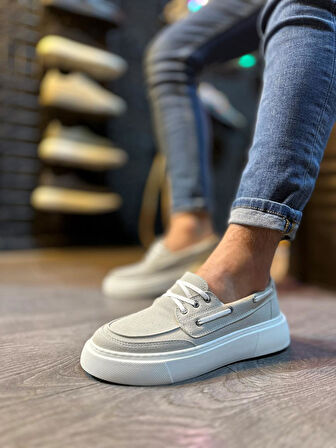 Pabucmarketi Erkek Günlük Ayakkabı Yüksek Taban Taş