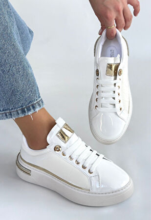 Pabucmarketi Siyah Rugan Paraşüt Detaylı Bağcıklı Kadın Spor Ayakkabı