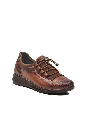 Aspor Taba Lastik Bağcıklı Kadın Casual Ayakkabı