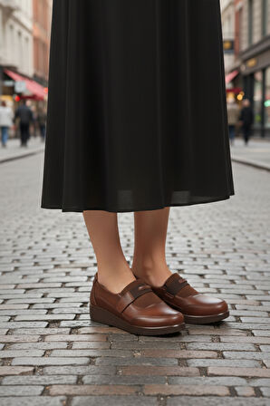 Aspor Taba Cırtlı Kadın Casual Ayakkabı