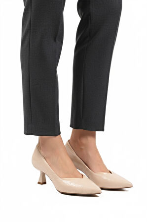 Aspor Bej Kadın Topuklu Ayakkabı