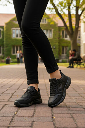 Aspor Siyah Unisex Spor Ayakkabı