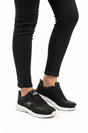 Aspor Siyah Beyaz Unisex Spor Ayakkabı