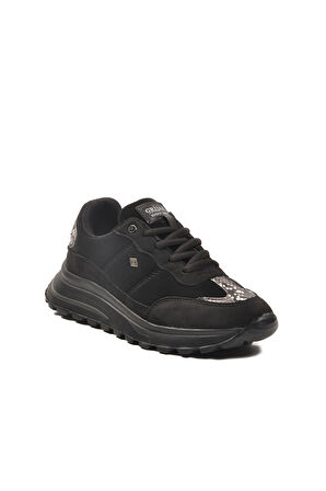 Aspor Siyah Bağcıklı Kadın Spor Ayakkabı