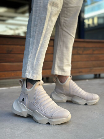 Pabucmarketi Bağcıksız Erkek Spor Bot KREM (KREM TABAN)