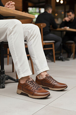 Fosco Taba Hakiki Deri Erkek Casual Ayakkabı