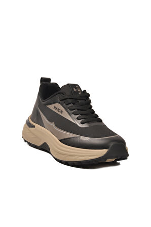 Gamelu Siyah Fileli Memory Foam Erkek Spor Ayakkabı