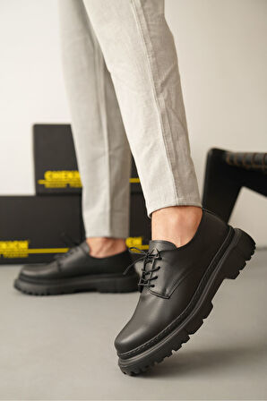 Pabucmarketi Bağcıklı Erkek Günlük Ayakkabı Siyah