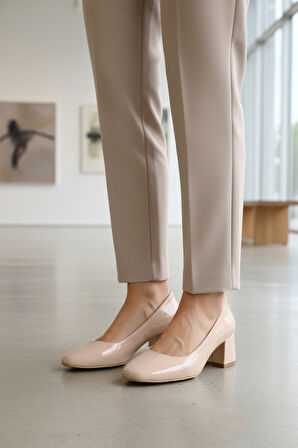 Aspor Bej Rugan Kadın Topuklu Ayakkabı