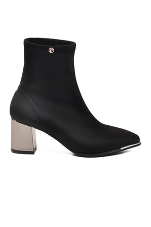 Pierre Cardin Siyah Streç Kadın Topuklu Bot