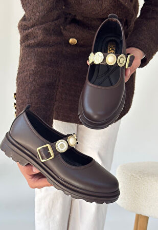 Pabucmarketi Kahverengi Kadın Günlük Ayakkabı