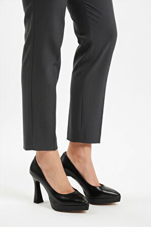 Aspor Siyah Kadın Platform Topuklu Ayakkabı