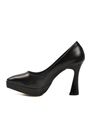 Aspor Siyah Kadın Platform Topuklu Ayakkabı