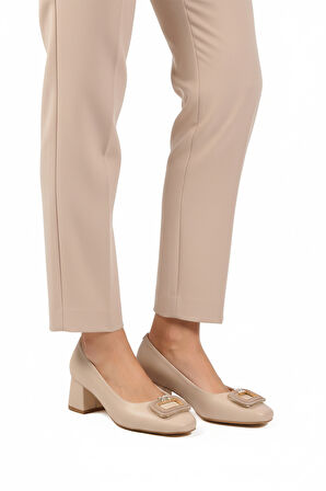 Aspor Bej Kadın Topuklu Ayakkabı