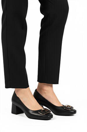 Aspor Siyah Kadın Topuklu Ayakkabı