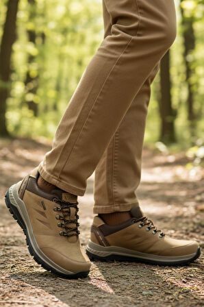 Walkway Kum Hakiki Deri Bağcıklı Su İtici Erkek Outdoor Ayakkabı