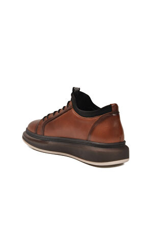 Voyager Taba Hakiki Deri Bağcık Detaylı Erkek Casual Ayakkabı