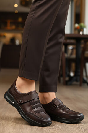 Aspor Kahve Cırtlı Hakiki Deri Kadın Casual Ayakkabı