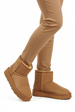 Aspor Vizon Süet Süet Kadın Düz Bot