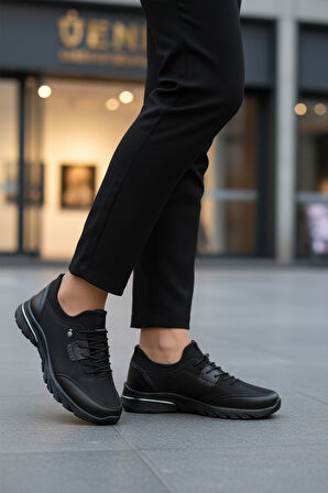 Aspor Siyah Nubuk Hakiki Deri Kadın Casual Ayakkabı