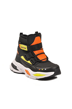 Pepino Siyah Cırtlı İçi Polarlı Erkek Çocuk Sneaker Bot
