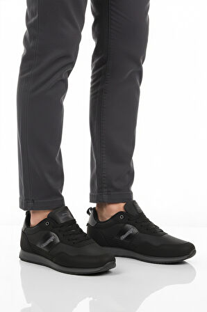 Slazenger Siyah Füme Bağcıklı Erkek Spor Ayakkabı