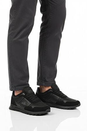 Slazenger Siyah Bağcıklı Erkek Spor Ayakkabı